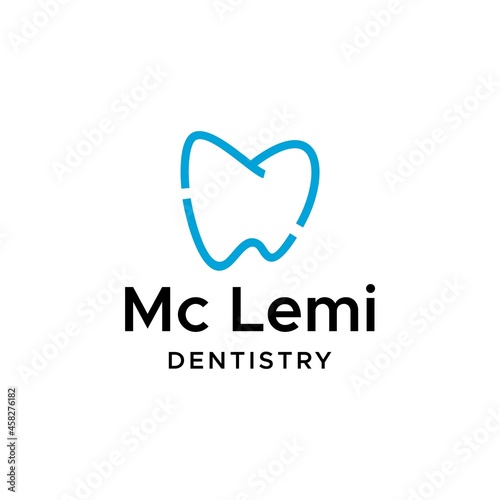 Unique and clean logo about dentist and letter ML.
EPS 10, Vector.