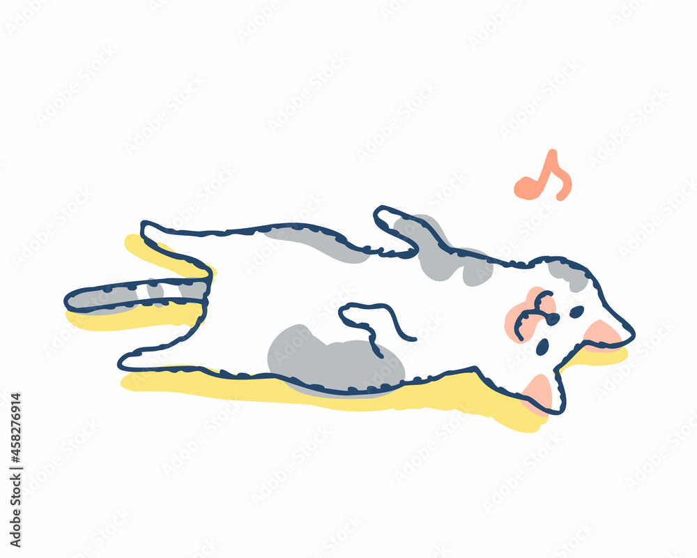 仰向けになっている猫 Stock イラスト Adobe Stock 仰向けになっている猫 Stock イラスト Adobe Stock