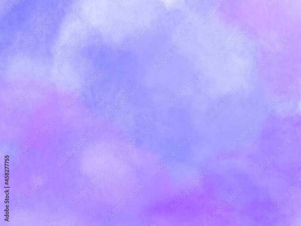 Blue purple watercolor background. Abstract hand paint square stain backdrop