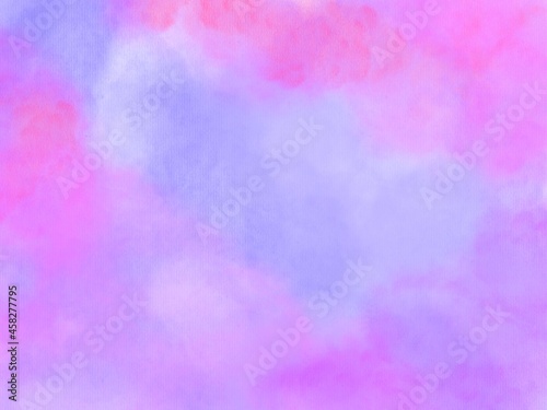 Blue pink purple watercolor background. Abstract hand paint square stain backdrop