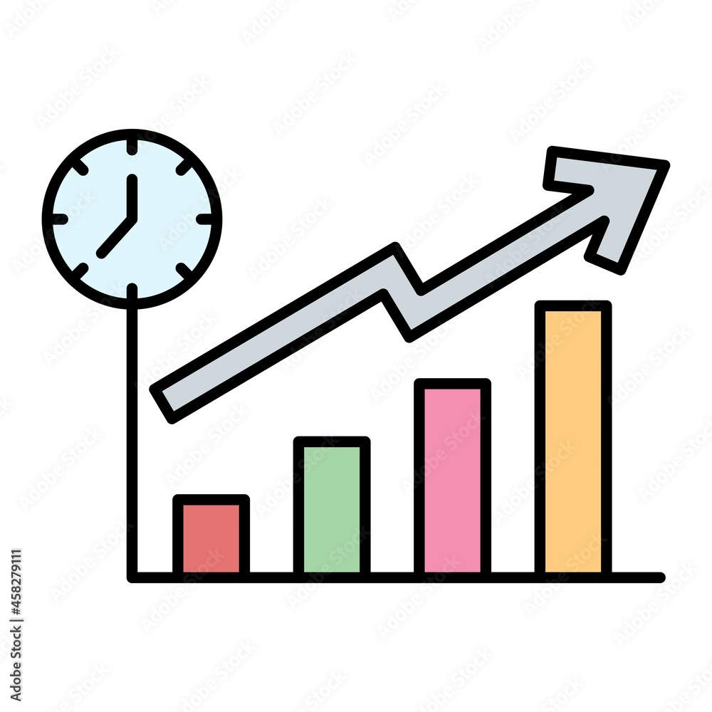 Vector Time To Market Filled Outline Icon Design