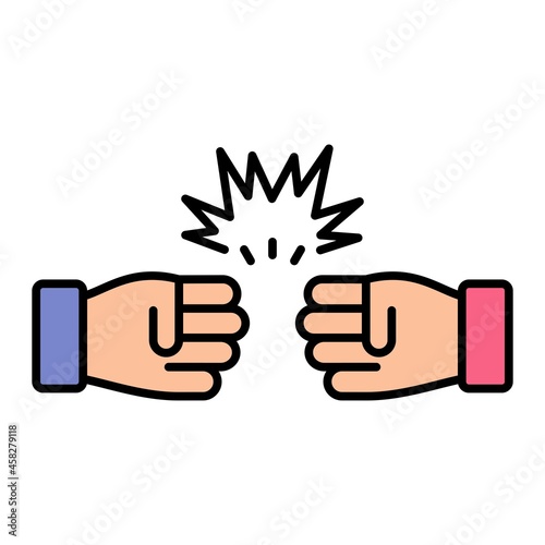 Vector Struggle Filled Outline Icon Design