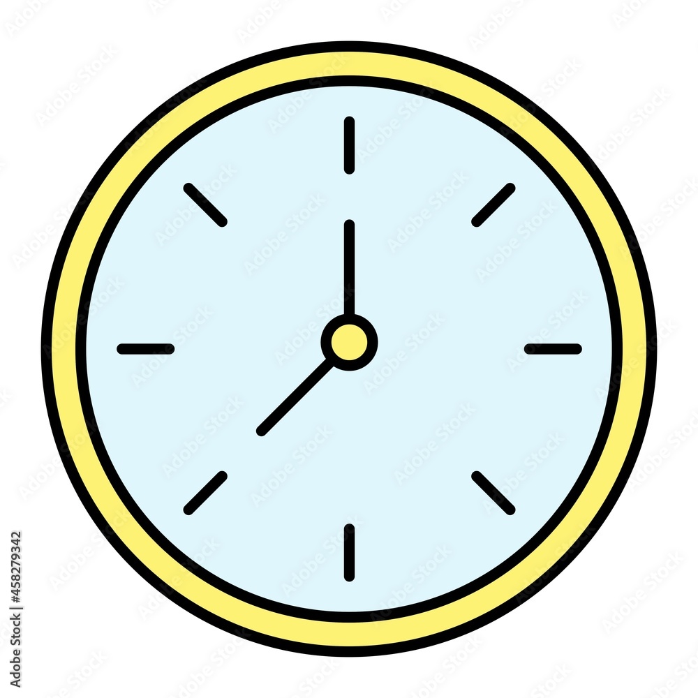 Vector Wall Clock Filled Outline Icon Design Vector Wall Clock Filled Outline Icon Design