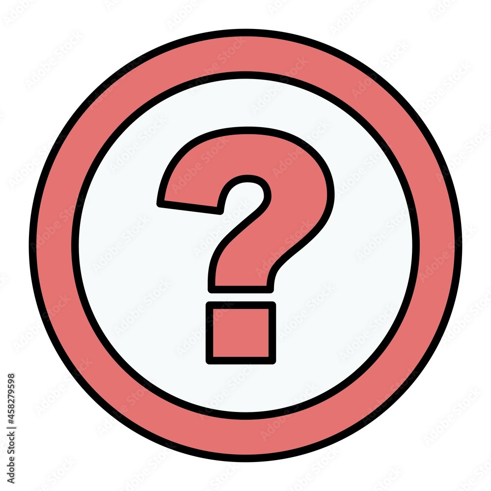 Vector Question Filled Outline Icon Design Vector Question Filled Outline Icon Design