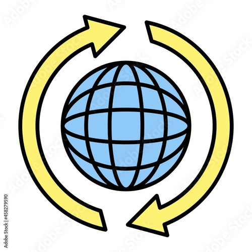 Vector Worldwide Filled Outline Icon Design