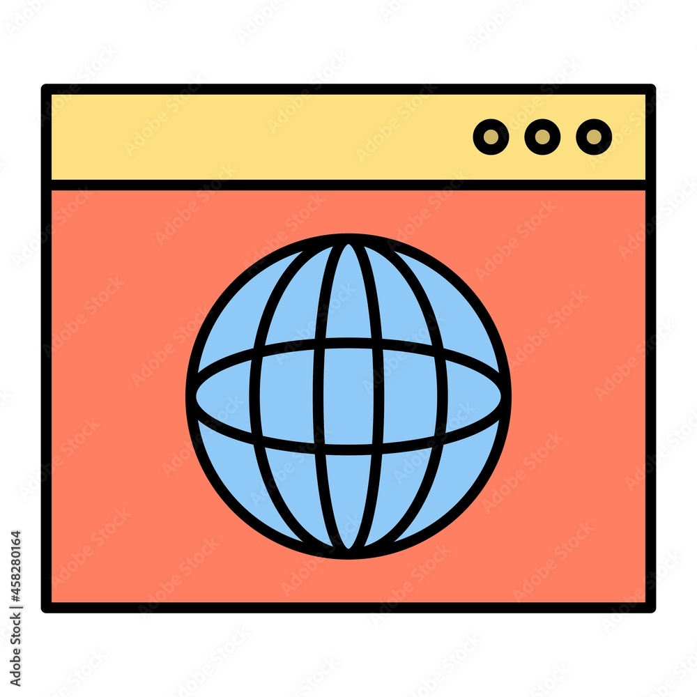 Vector Web Browsers Filled Outline Icon Design Vector Web Browsers Filled Outline Icon Design