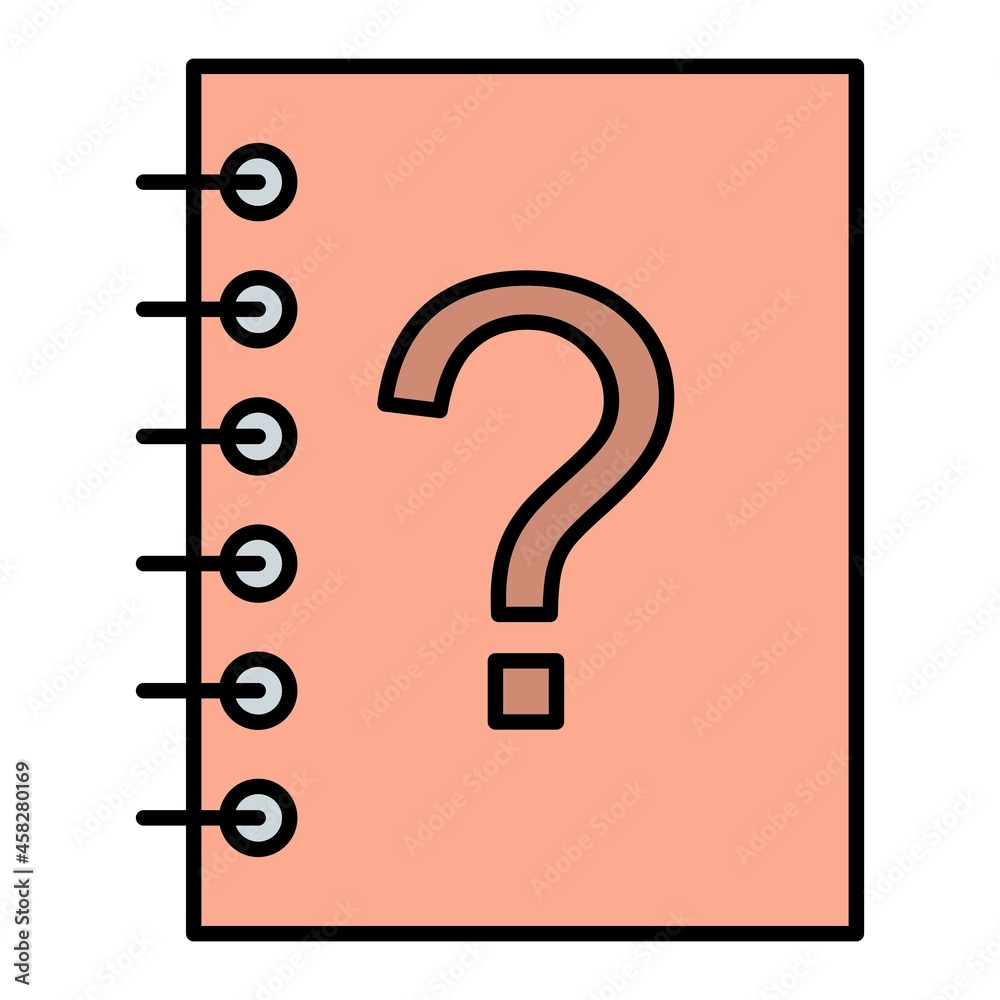 Vector Note Question Filled Outline Icon Design Vector Note Question Filled Outline Icon Design