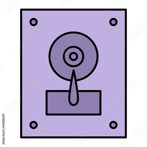 Vector Hard Drive Filled Outline Icon Design