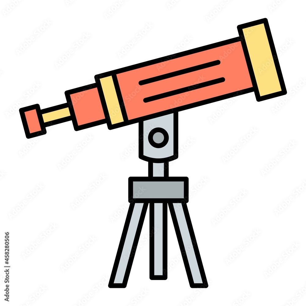 Vector Telescope Filled Outline Icon Design Vector Telescope Filled Outline Icon Design