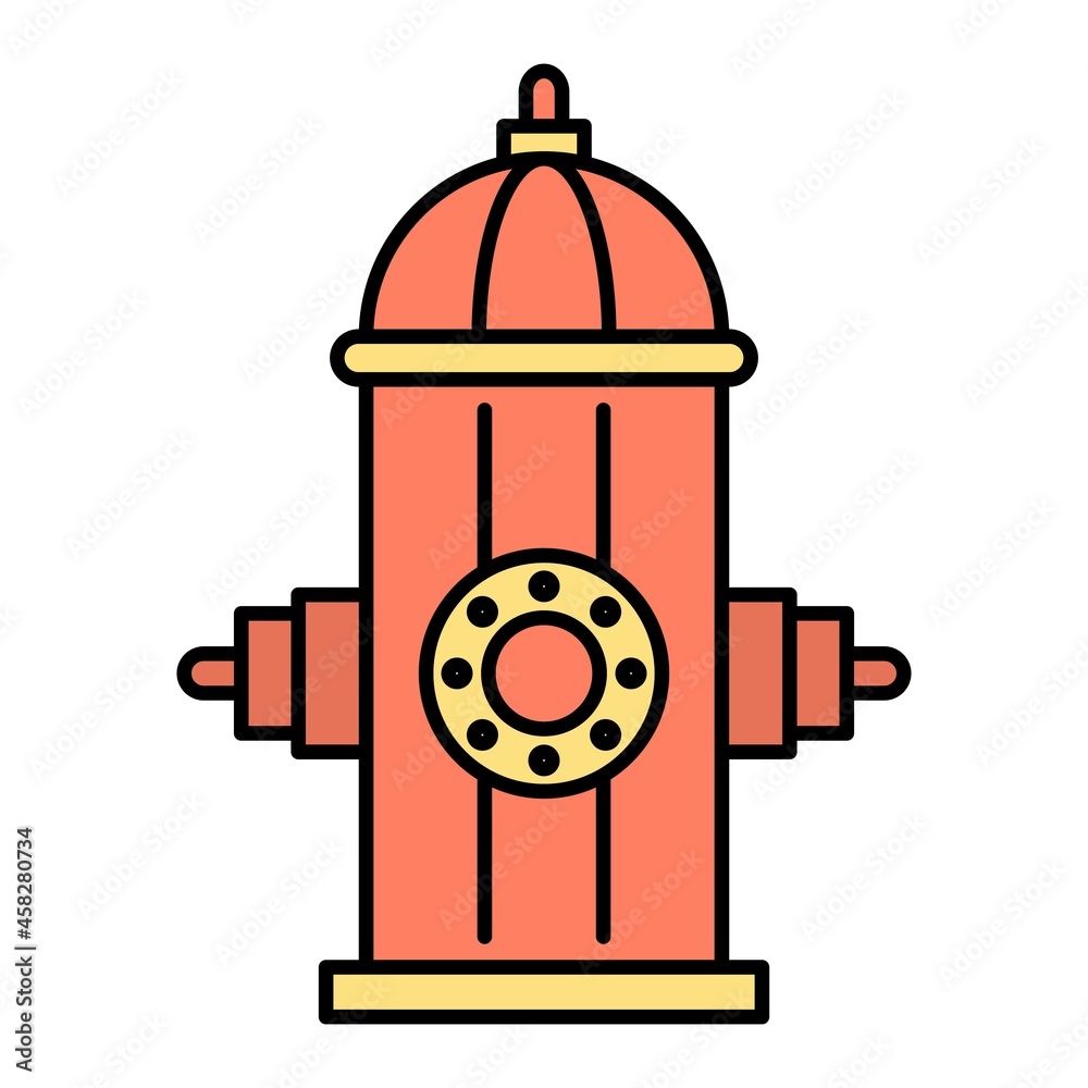 Vector Fire Hydrant Filled Outline Icon Vector Fire Hydrant Filled Outline Icon