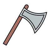 Vector Axe Filled Outline Icon