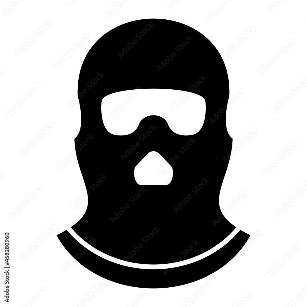 Vector Balaclava Glyph Icon Design Vector Balaclava Glyph Icon Design