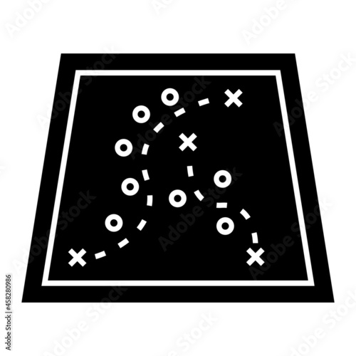Vector Hill Map Glyph Icon Design