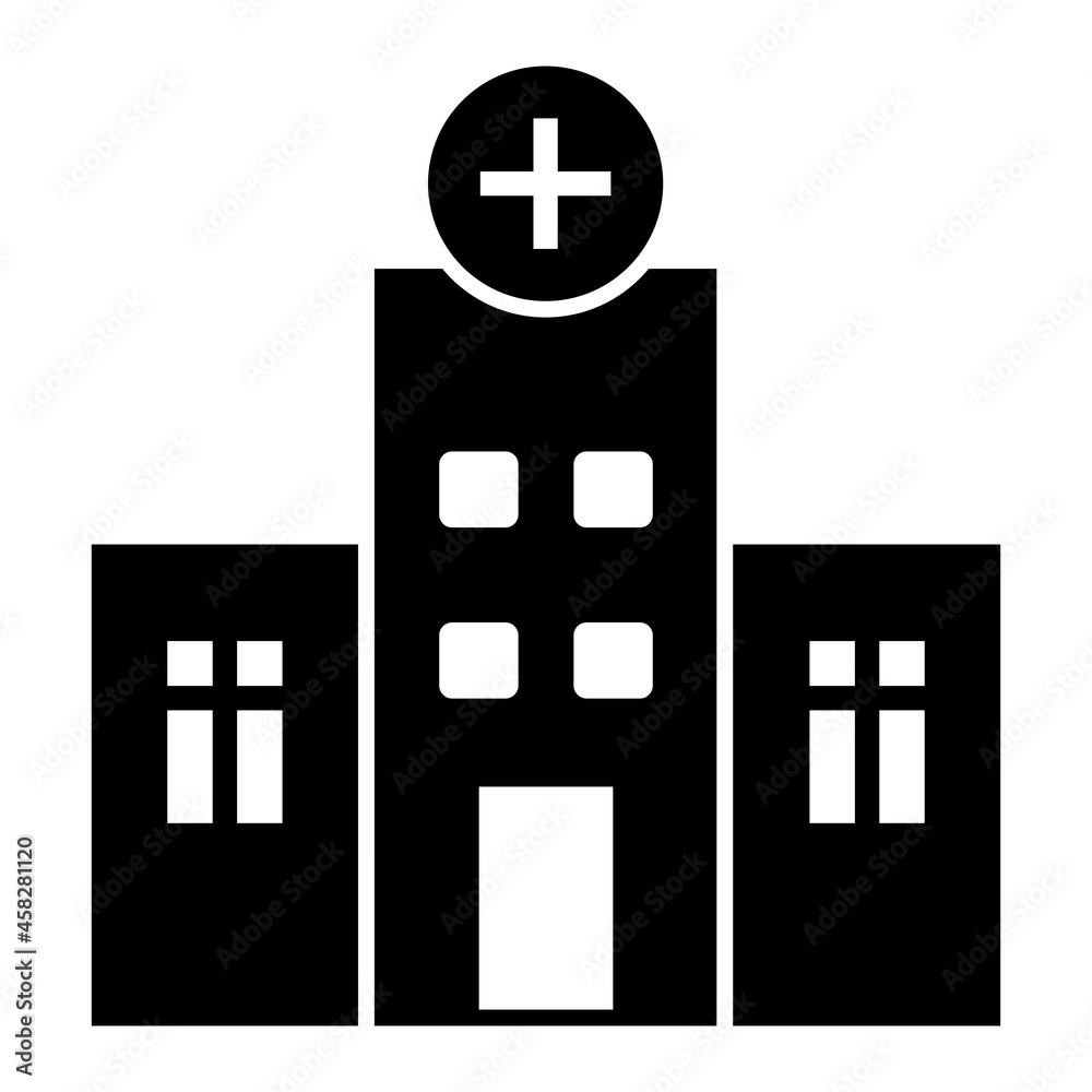Obraz premium Vector Hospital Glyph Icon Design
