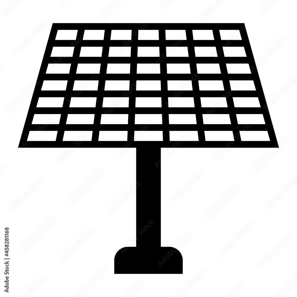 Vector Solar Panel Glyph Icon Design Vector Solar Panel Glyph Icon Design