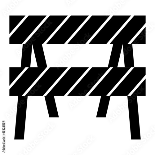 Vector Barrier Glyph Icon Design