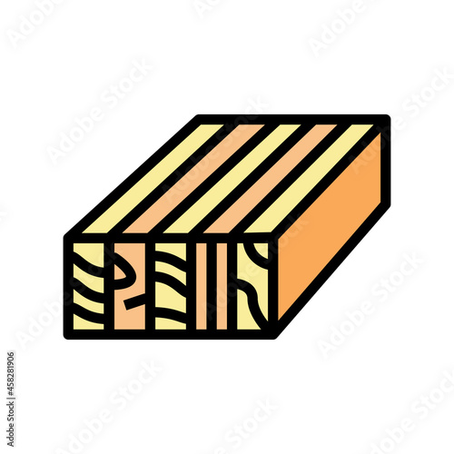 glulam wood color icon vector. glulam wood sign. isolated symbol illustration photo