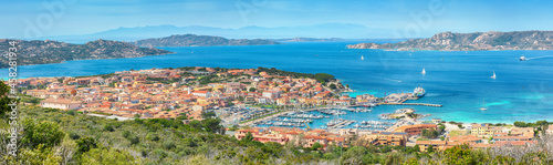 Breathtaking view on Palau port and La Maddalena island