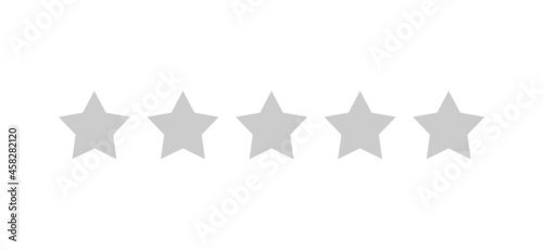 Rating sticker icon with three stars on a white background. Flat design. White background. Isolated vector icon. Vector gold background. Vector graphics. 
