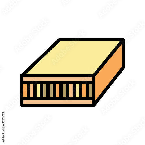 block board color icon vector. block board sign. isolated symbol illustration photo