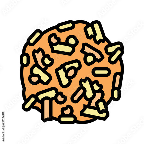 wood pellets color icon vector. wood pellets sign. isolated symbol illustration