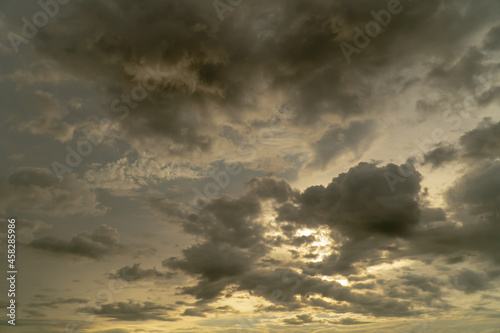 The beauty of the evening sky after the rain, Clouds in the sky.