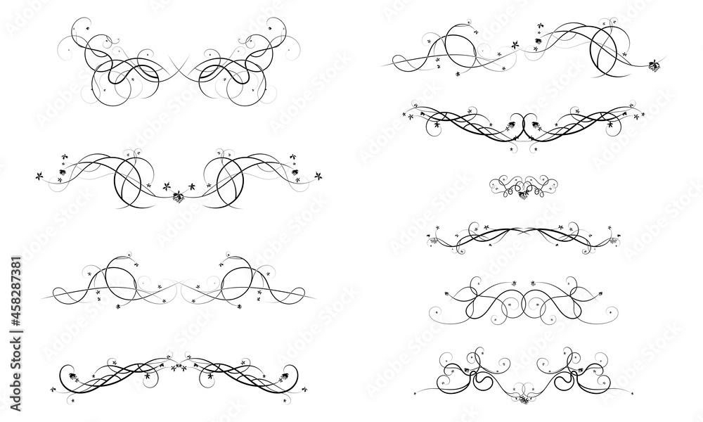 design elements of tendrils of grapes and berries design elements of tendrils of grapes and berries