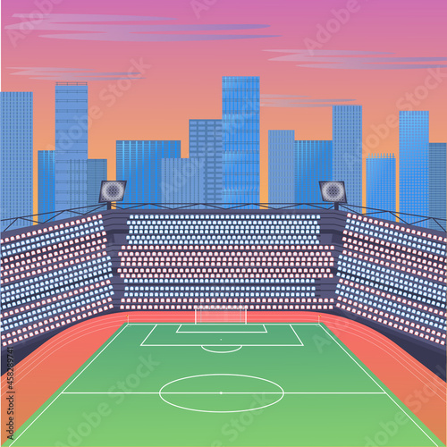 football field go to town before sunset
