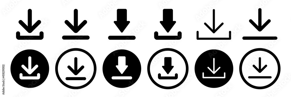 Download icon files, vector set