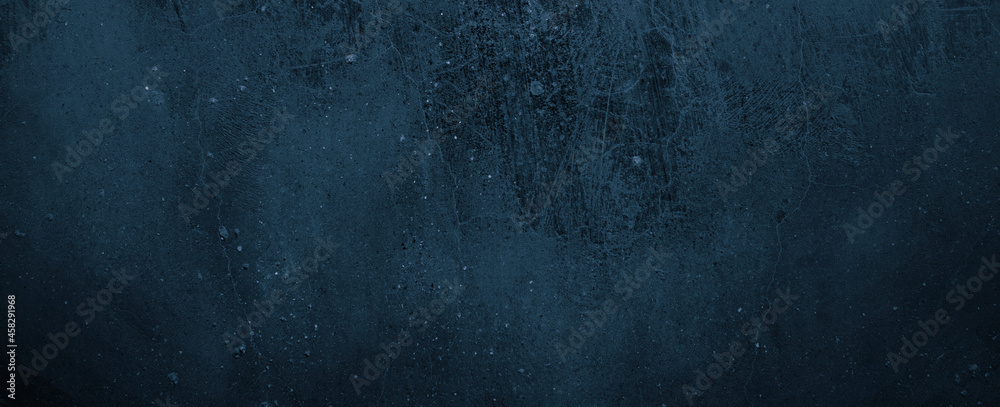 Navy Blue Cement Background. Old Dark blue background. Blue wall texture - obrazy, fototapety, plakaty 