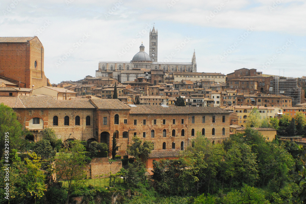Italy- Panoramic Overview of the Architecture of Famously Historic Siena