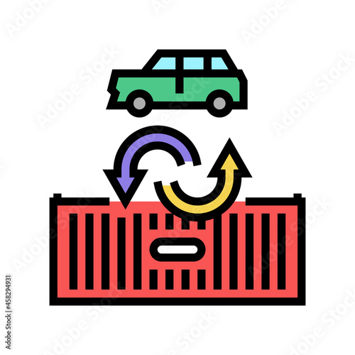 import car color icon vector. import car sign. isolated symbol illustration