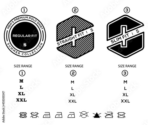 T-Shirt Back Neck Label Print Vector. Brand Print. 