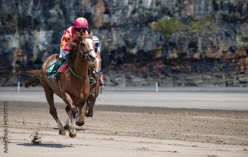 galloping race horse on the beach © Gabriel Cassan