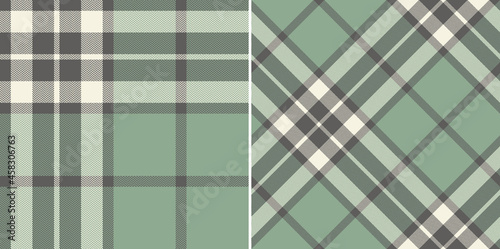 Tartan plaid pattern in sage green for spring summer autumn winter. Seamless traditional Thomson tartan check for blanket, duvet cover, throw, scarf, poncho, other modern fashion textile design.