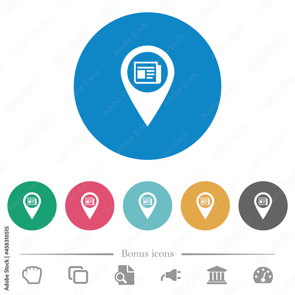 Route info GPS map location flat round icons Route info GPS map location flat round icons