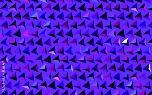 Dark Purple, Pink vector template with crystals, triangles.