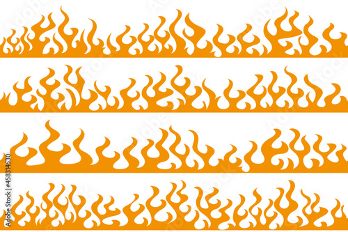 Fire flame frame borders