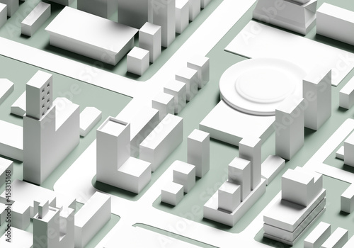 City map. Black and white T...