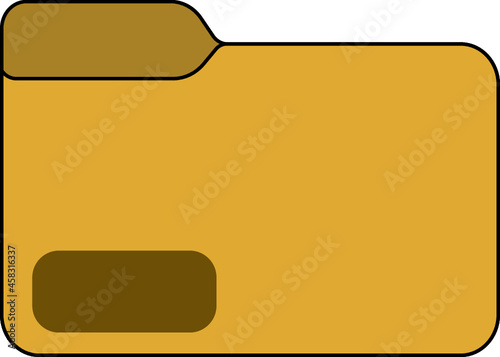 Simple rounded empty folder icon