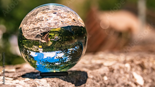 Photography Crystal ball landscape shot at the famous Tatzlwurm bridge, one of the longest w