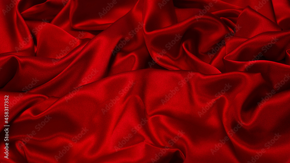 Obraz premium Rich and luxury red silk fabric texture background.