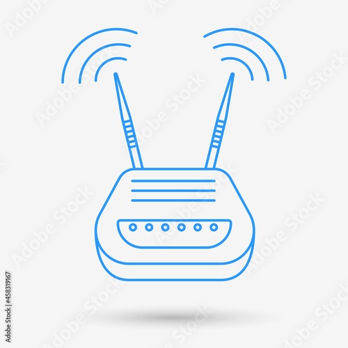 Router icon isolated object. Vector illustration.