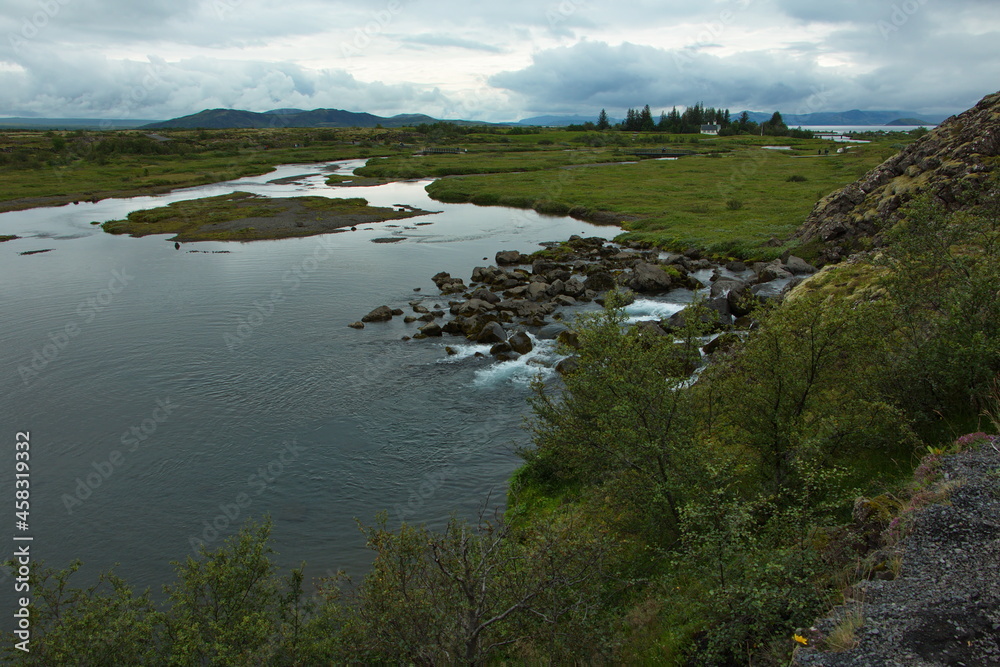 Fototapeta premium River Öxara in Thingvellir National Park on Iceland, Europe 
