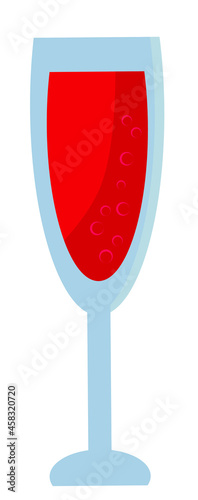 Glass glass with red wine