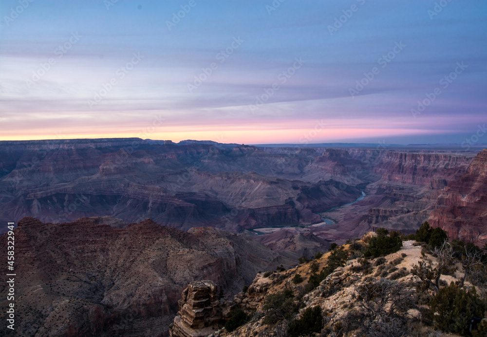 Sunset colors of the Grand Canyon