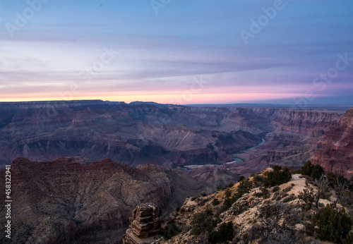 Sunset colors of the Grand Canyon
