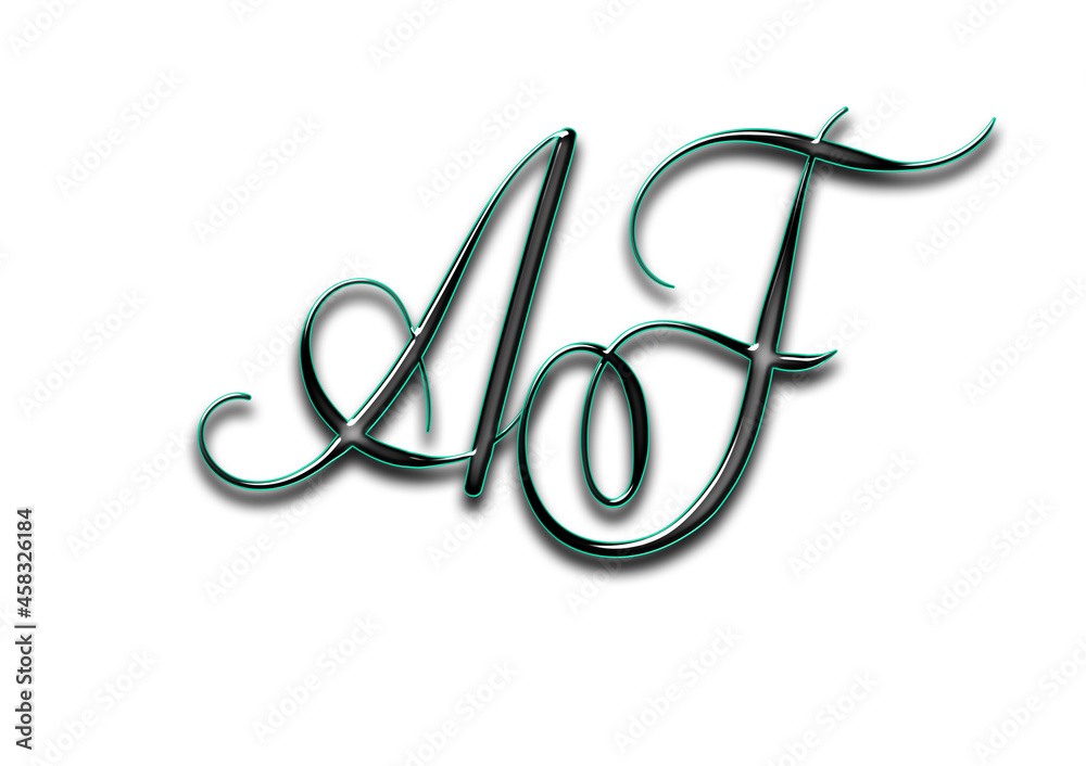 Fototapeta premium Monogramm, Typografie, Schriftart, Initialien