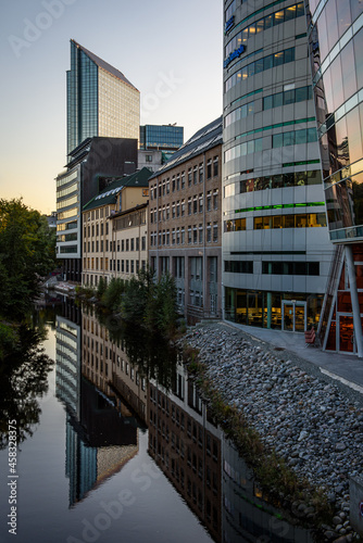 Photography Reflections along Akerselva, Oslo, Norway.