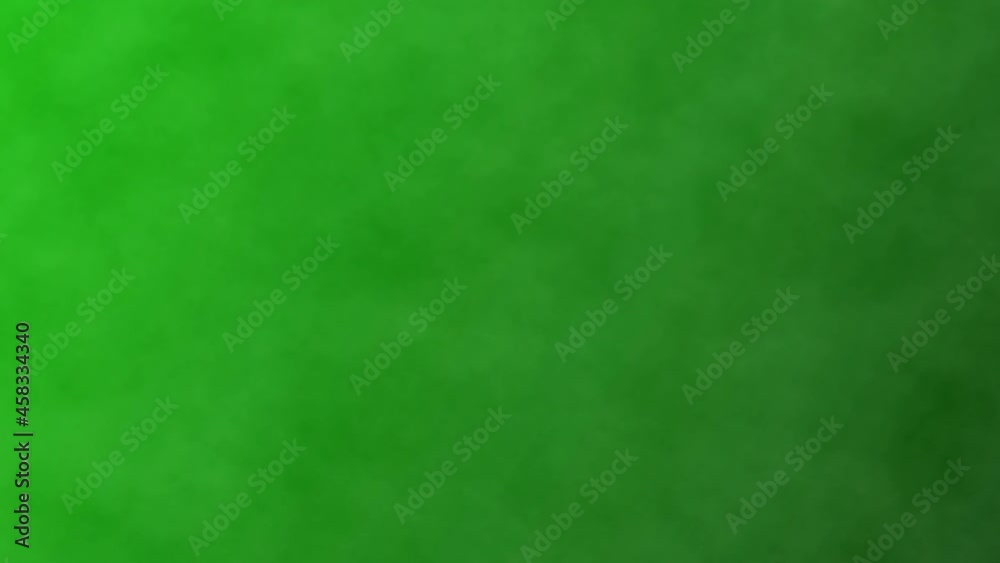Dark smoke on a green screen, loop chroma key background
